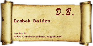Drabek Balázs névjegykártya