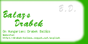 balazs drabek business card